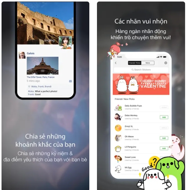 WeChat cung cấp các nhãn dán vui nhộn, đặc biệt