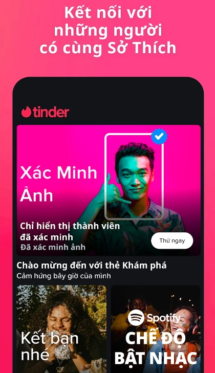 Bạn cần phải xác minh ảnh trên tinder để sử dụng đầy đủ chức năng