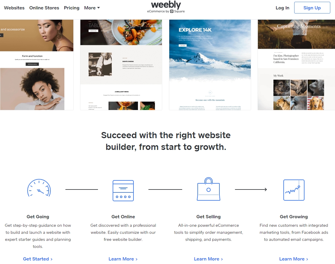 Weebly hỗ trợ rất nhiều kiểu theme khác nhau phù hợp với mọi nhu cầu