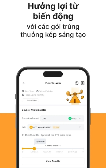 Với Bydit bạn có thể hưởng lợi từ biến động với các gói trúng thưởng kép hết sức sáng tạo