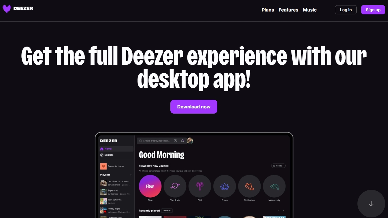 Deezer cung cấp các phiên bản cho điện thoại, máy tính bảng, máy tính