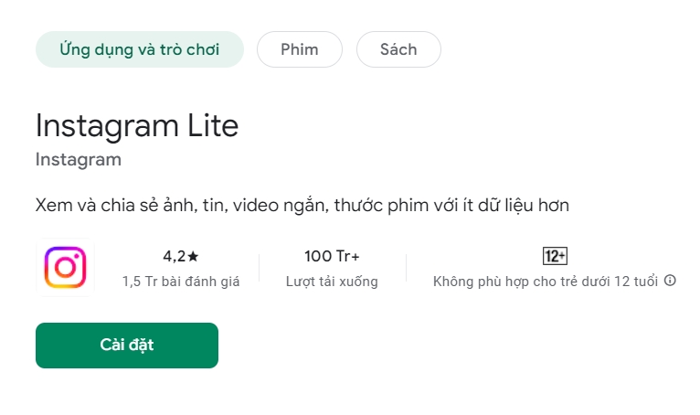 Hình ảnh ứng dụng Instagram Mạng xã hội hình ảnh phổ biến nhất trên kho ứng dụng google play