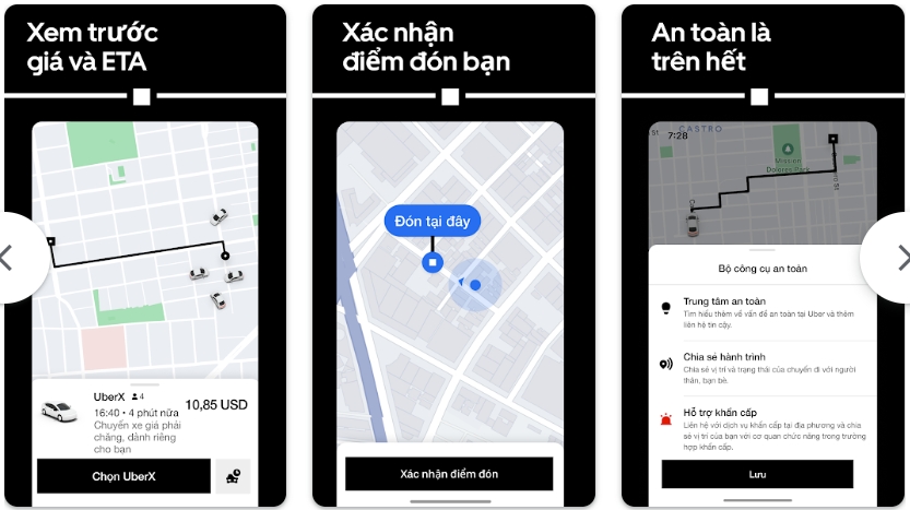 Với Uber bạn có thể xem trước giá, lịch trình di chuyển - Các xác nhận thành viên Uber