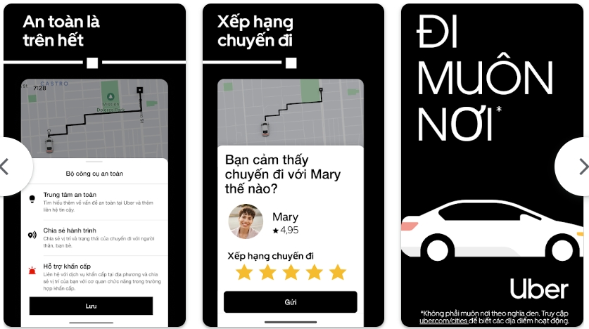 Sau khi sử dụng dịch vụ của Uber các bạn nên dành thời gian đánh giá - Các xác nhận thành viên Uber