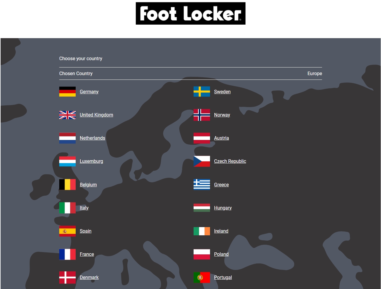 Chợ thương mại Foot Locker có mặt ở rất nhiều nước trên thế giới