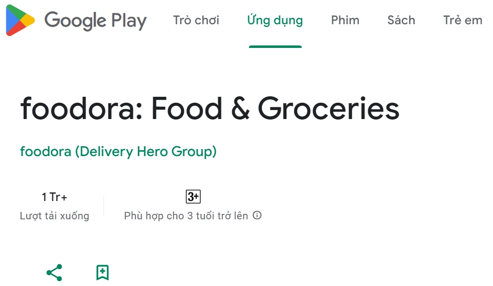 Thông tin về ứng dụng foodora trên kho ứng dụng - Cách đăng ký ứng dụng gọi đồ ăn foodora bằng sim ảo