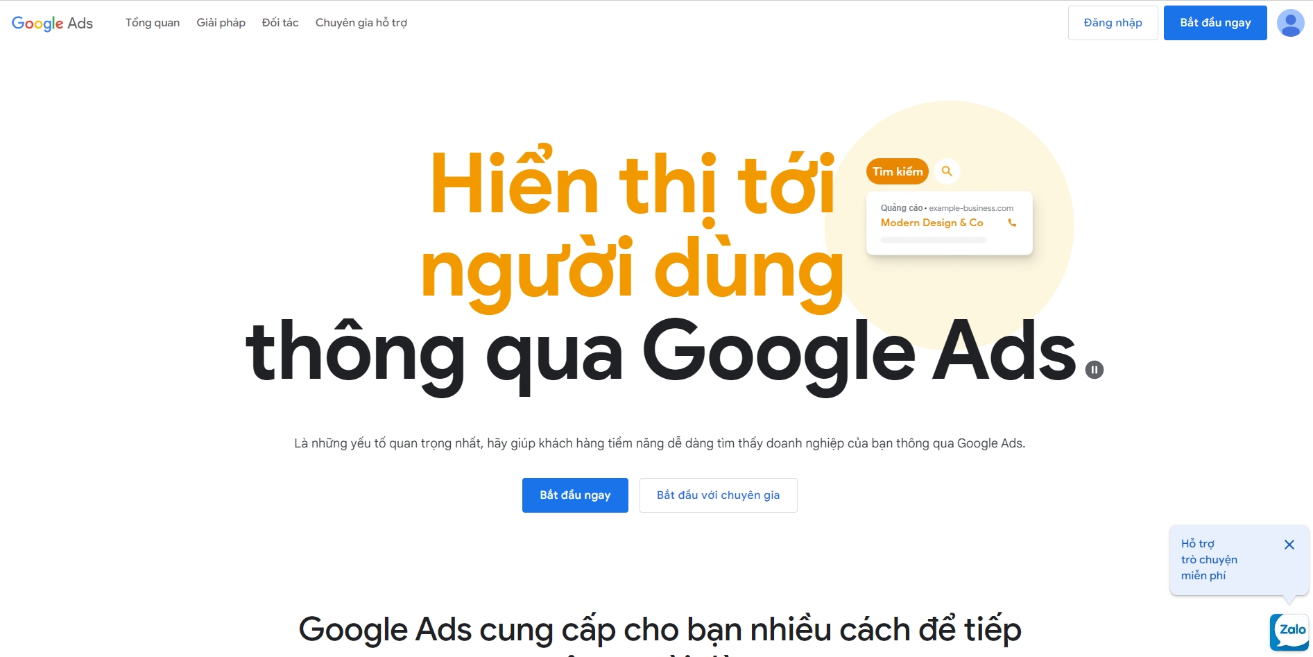 Giao diện website của google ads - Cách đăng ký và sử dụng Google Ads