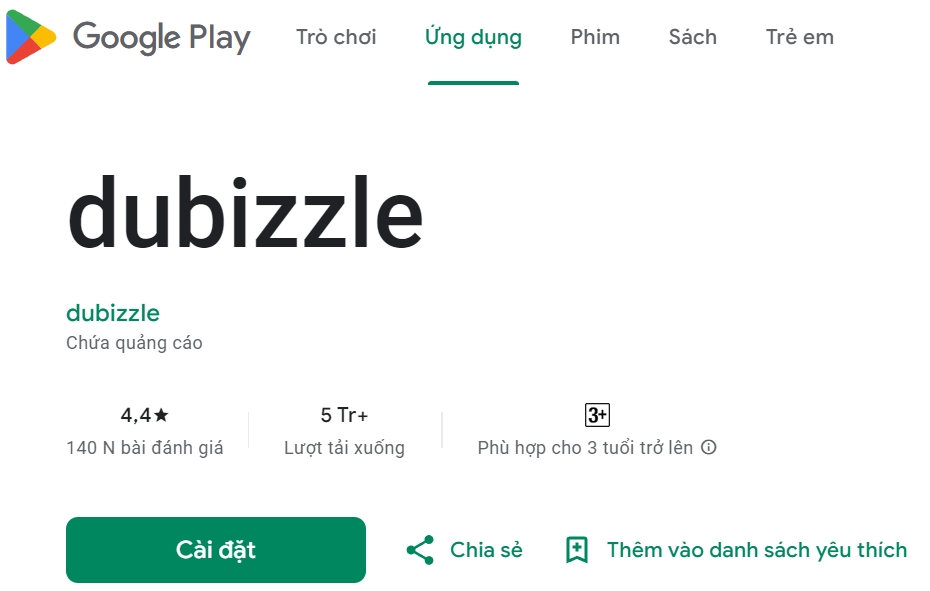 Thông tin về ứng dụng dubizzle trên kho ứng dụng Đăng ký tài khoản dubizzle với số ảo