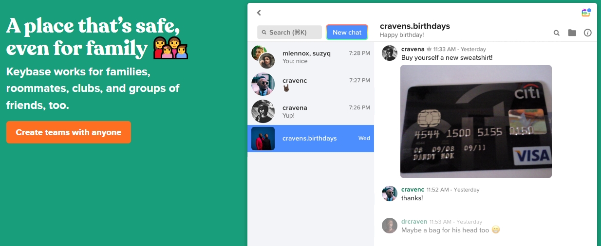 Keybase giữ an toàn mọi lúc mọi nơi, ngay cả với gia đình bạn