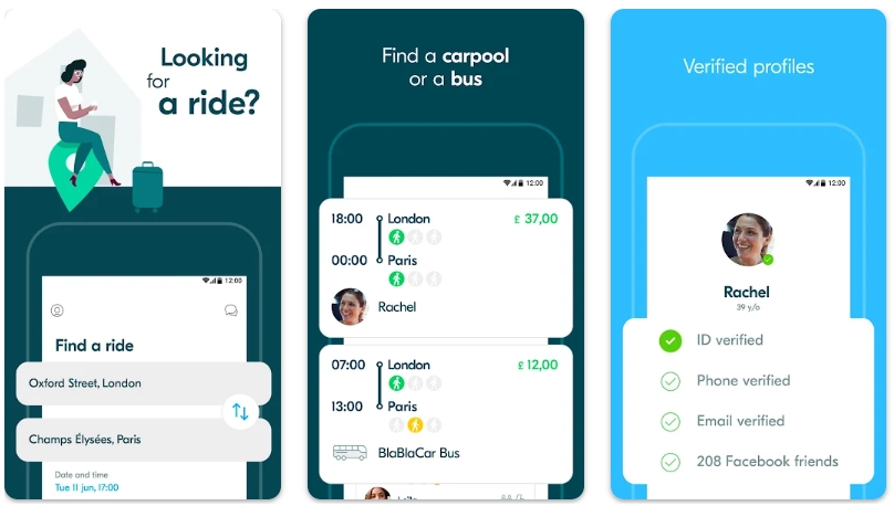 Blablacar được thiết kế đơn giản, dễ sử dụng - Đăng ký ứng dụng blablacar giá rẻ