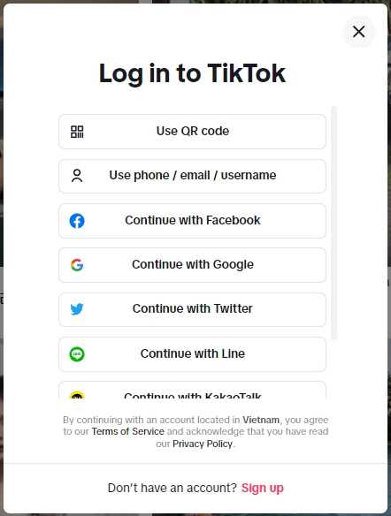 Tiktok cung cấp nhiều cách thức để đăng ký tài khoản khác nhau - Tạo tài khoản TikTok số lượng lớn với chothuesim