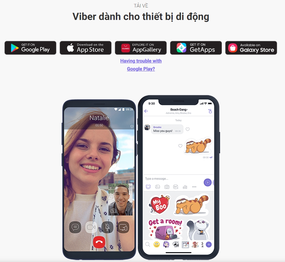 Ứng dụng viber hỗ trợ nhiều thiết bị khác nhau